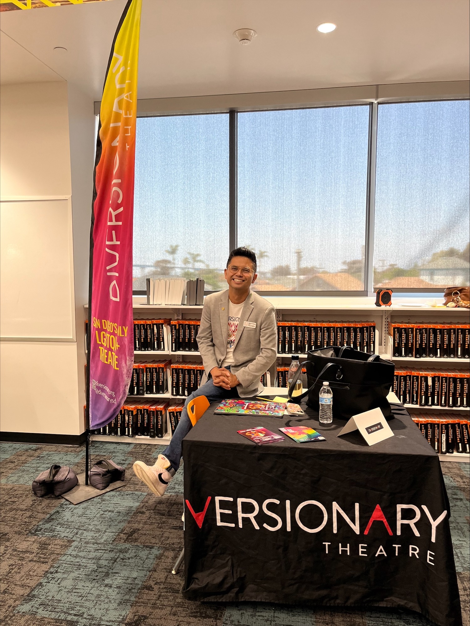 Photo of Wilfred tabling at a GSA conference